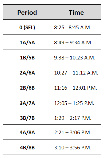  Cobb Bell Schedule